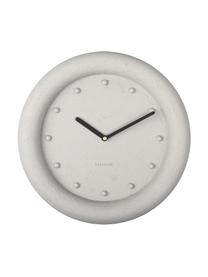 Reloj de pared Petra, Poliresina con superficie texturizada, Gris, negro, dorado, Ø 30 cm