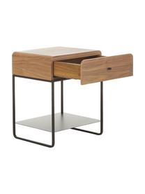 Table de chevet Sally, Bois, noir, larg. 45 x haut. 58 cm