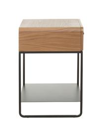 Table de chevet Sally, Bois, noir, larg. 45 x haut. 58 cm