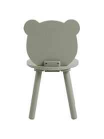 Sedia per bambini in legno verde Beary 2 pz, Legno di pino, pannello di fibra a media densità (MDF) laccato, Verde, Larg. 30 x Alt. 58 cm