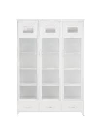 Armoire vitrée Looki avec portes vitrées, Blanc