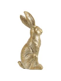 Handgefertigtes Deko-Objekt Bunny, Kunststoff, Goldfarben, 9 x 20 cm