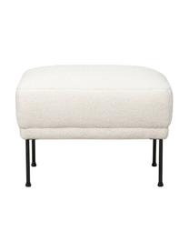Sofa-Hocker Fluente aus Teddystoff, Bezug: 100 % Polyester (Teddyfel, Gestell: Massives Kiefernholz, FSC, Teddy Cremeweiss, B 62 x T 50 cm