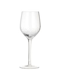 Bicchiere da vino bianco in vetro soffiato Bubble 4 pz, Vetro, gonfiabile, Trasparente con bolle d'aria, Ø 8 x Alt. 21 cm, 250 ml