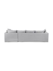 Grosses Ecksofa Zach in Grau, Bezug: Polypropylen Der hochwert, Webstoff Grau, B 300 x T 213 cm, Eckteil links