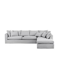 Grosses Ecksofa Zach in Grau, Bezug: Polypropylen Der hochwert, Webstoff Grau, B 300 x T 213 cm, Eckteil links