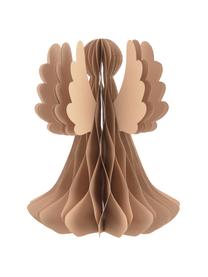 Decoratief object Angel in beige, Papier, Beige, Ø 21 x H 27 cm