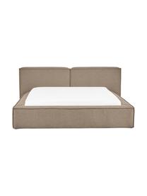 Polsterbett Lennon, Bezug: 100% Polyester Der hochwe, Gestell: Massives Kiefernholz, FSC, Webstoff Taupe, B 140 x L 200 cm