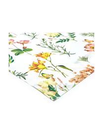 Lenzuola Botanico, Cotone, Bianco, verde, multicolore, 150 x 280 cm