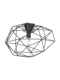 Plafondlamp Diamond, Gelakt messing, Zwart, Ø 50 x H 32 cm