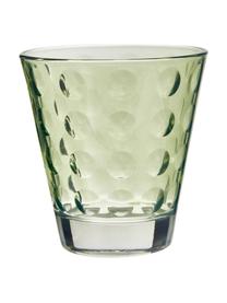 Vasos de colores con relive Gunnar, 6 uds., Vidrio, Multicolor, Ø 9 x Al 9 cm, 560 ml