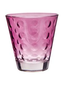 Kleurrijke waterglazen Gunnar met structuur, 6-delig, Glas, Multicolour, Ø 9 x H 9 cm, 560 ml