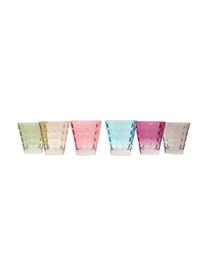 Set 6 bicchieri acqua colorati Gunnar, Vetro, Multicolore, Ø 9 x Alt. 9 cm, 560 ml