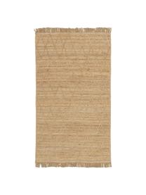 Handgemaakt juten vloerkleed Jason, 100% jute, Beige, B 80 x L 150 cm (maat XS)