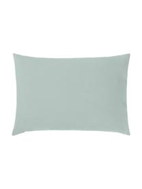 Taies d'oreiller en percale vert sauge Elsie, 2 pièces, Vert sauge, larg. 50 x long. 70 cm