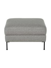 Sofa-Hocker Cucita mit Stauraum, Bezug: Webstoff (Polyester) Der , Gestell: Massives Kiefernholz, FSC, Füße: Metall, lackiert, Webstoff Grau, B 75 x T 65 cm