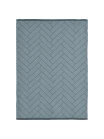 Katoenen theedoeken Tiles in blauw, 2 stuks, 100% katoen, Blauwtinten, B 50 x L 70 cm