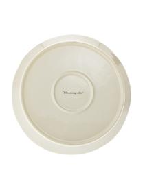 Ručně vyrobený servírovací talíř s motivem trávy Bea, Kamenina, Světle béžová, Ø 28 cm