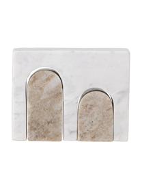 Pieza decorativa de mármol Chul, Mármol, Blanco, beige, An 17 x Al 14 cm