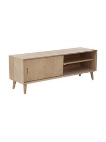 Tv-meubel Milano met visgraatpatroon, Natuurlijk eikenhout, Eikenhoutkleurig, 140 x 50 cm