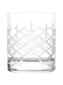 Whiskyglazen Club met structuurpatroon, 6 stuks, Glas, Transparant, Ø 10 x H 10 cm, 320 ml