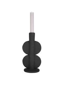 Candelabro Double, Poliresina, Negro, An 11 x Al 22 cm