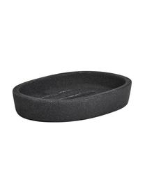 Porte-savon noir Dark Stone, Noir