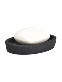 Porte-savon noir Dark Stone, Noir