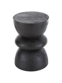 Stolik pomocniczy z drewna mangowego Benno, Lite drewno mangowe lakierowane, Drewno mangowe lakierowane na czarno, Ø 35 x W 50 cm