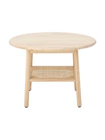 Dřevěný konferenční stolek s tkaným ratanem Camma, Béžová, Ø 60 cm