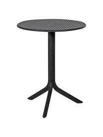 Mesa auxiliar redonda Step, ajustable en altura, Plástico reforzado con fibra de vidrio, Gris antracita mate, Ø 60 x Al 75 cm