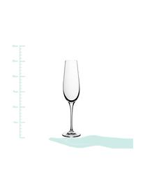 Sekt- und Champagnergläser Harmony aus glattem Kristallglas, 6er-Set, Edelster Glanz – das Kristallglas bricht einfallendes Licht besonders stark. So entsteht ein märchenhaftes Funkeln, das jede Champagnerverkostung zu einem ganz besonderen Erlebnis macht., Transparent, 200 ml