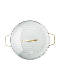 Grillpan Padova met deksel met antiaanbaklaag, Lichtblauw, goudkleurig, Ø 28 cm