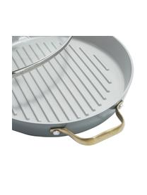 Grillpan Padova met deksel met antiaanbaklaag, Lichtblauw, goudkleurig, Ø 28 cm