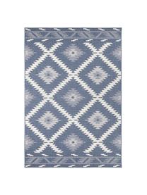 Tapis d'extérieur bleu Malibu, Bleu, crème