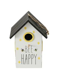 Vogelhuisjesset Maja, 2-delig, Gecoat MDF, Wit, zwart, geel, B 15 cm x H 22 cm