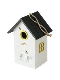 Set de casitas para pajaros Maja, 2 uds., Tablero de fibras de densidad media (MDF), recubierto, Blanco, negro, amarillo, An 15 x Al 22 cm