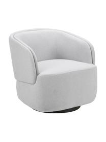 Draaifauteuil Irene in lichtgrijs, Bekleding: 100% polyester, Frame: metaal, Poten: gepoedercoat metaal, Lichtgrijs, B 74 x H 70 cm