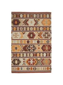 Tapis kilim en laine tissé main Malu, 100 % laine, Brun, beige, jaune, larg. 120 x long. 180 cm (taille S)