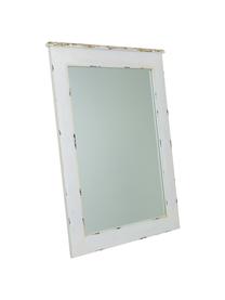 Espejo de pared de madera Laros, Espejo: cristal, Blanco, An 70 x Al 90 cm
