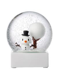 Bola de nieve Snowman, Blanco, transparente, Ø 10 x Al 12 cm