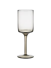 Copas de vino Savor, 4 uds., Vidrio, Gris antracita, Ø 8 x Al 23 cm
