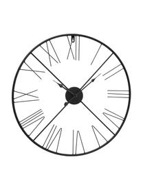Zegar ścienny Oslo, Metal powlekany, Czarny, Ø 57 cm