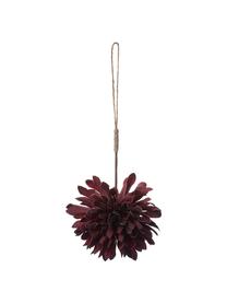 Kerstboomhangers Florisa, 2 stuks, Donkerrood, Ø 10 x H 14 cm