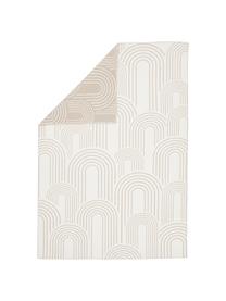 Wendedecke Deco mit Relief-Design und Ziernaht, 85% Baumwolle, 15% Polyacryl, Cremefarben, Beige, 130 x 200 cm