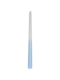 Velas cónicas Dubli, 4 uds., Cera, Azul, blanco, Ø 2 x Al 31 cm