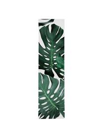 Camino de mesa Monstera, Poliéster, Verde, blanco, An 40 x L 150 cm