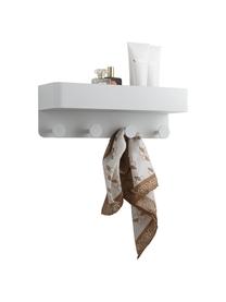 Porte-serviettes en métal Lou, Métal, laqué, Blanc, larg. 45 x haut. 15 cm