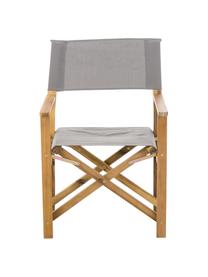 Fauteuil metteur en scène pliable cadre en bois Zoe, Gris, larg. 52 x prof. 58 cm