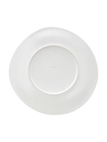 Platos de postre artesanales Sandvig, 4 uds., Porcelana, coloreada, Blanco roto, Ø 22 cm